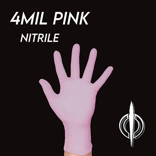4 Mil Pink Nitrile Glove