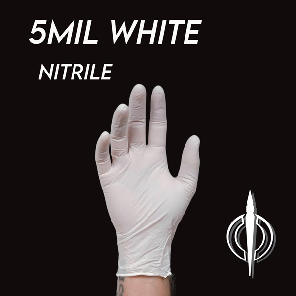 5 Mil White Nitrile