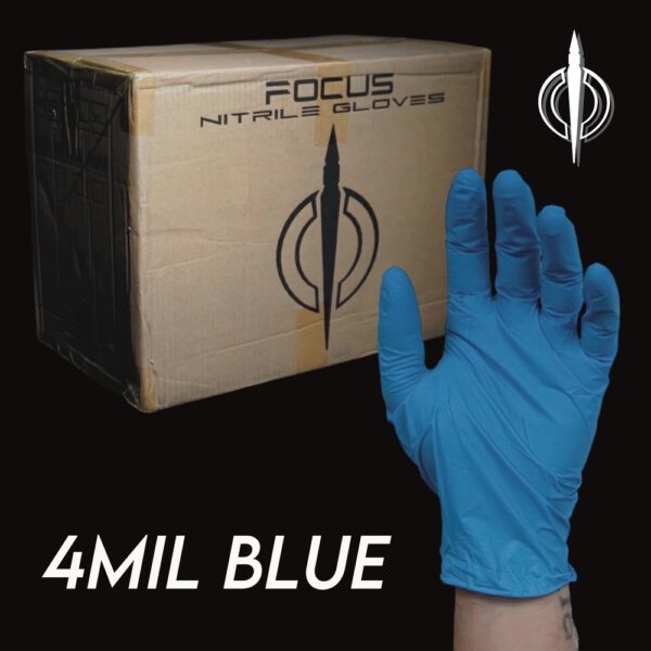 Focus Gloves Nitrile 4 Mil Blue